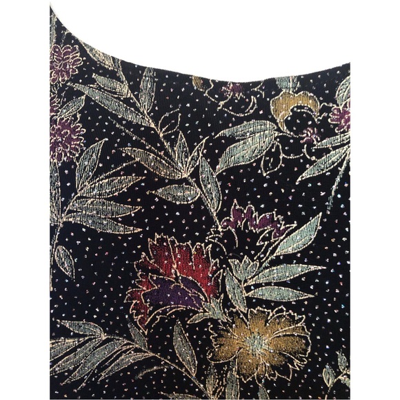 Alex evenings vintage floral sparkle cami blouse - Picture 3 of 5